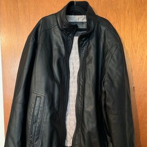Calvin Klein Leather Bomber Jacket